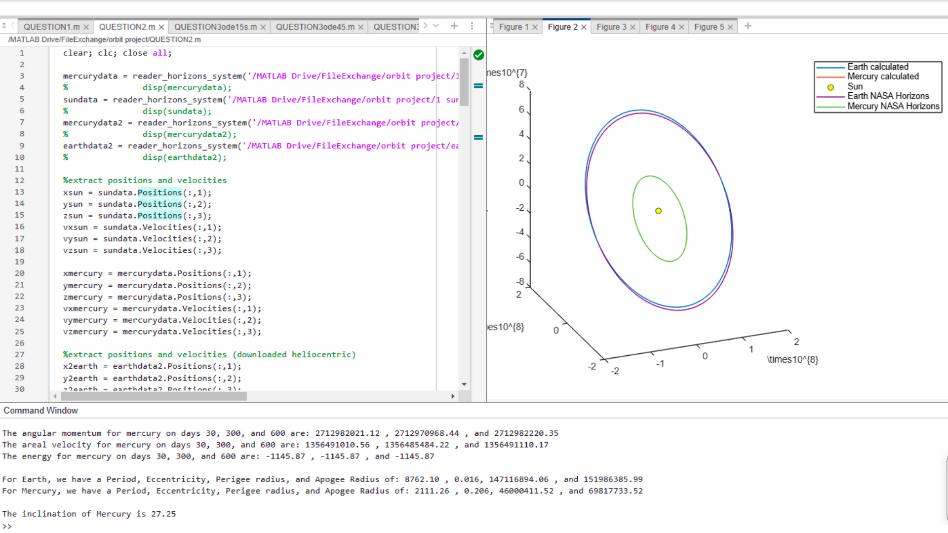Orbital simulations